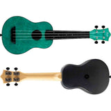 Flight TUS-65 EMERALD Soprano Ukulele met Linden Top, ABS Body en Emerald Green Afwerking