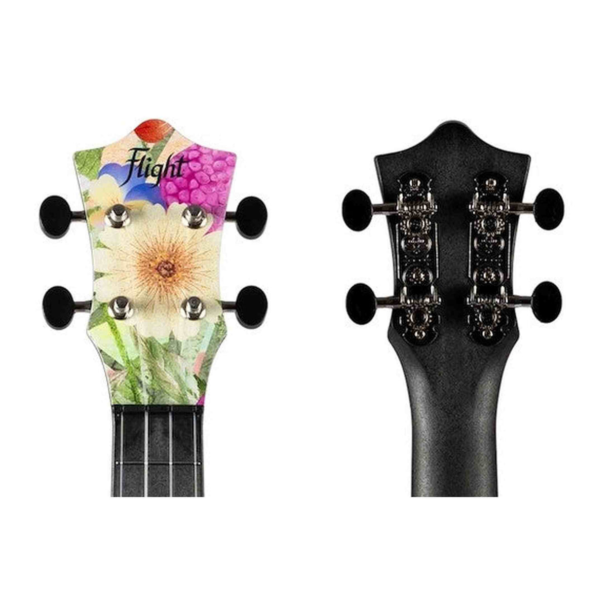 Flight UTS-42 SUMMER CAT Ultra Travel Soprano Ukulele met Polycarbonate Body en Fluorocarbon Snaren