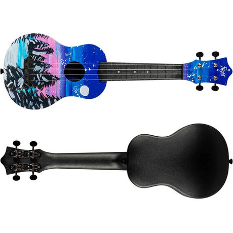 Flight UTS-42 SNOW Ultra Travel Soprano Ukulele met Polycarbonate Body en Fluorocarbon Snaren