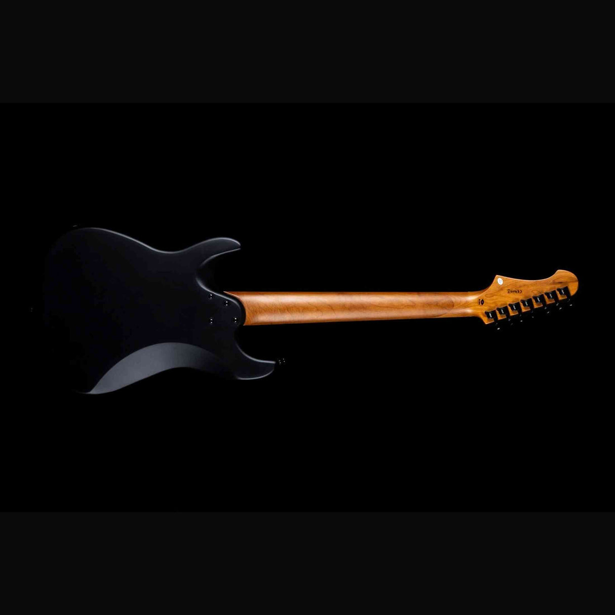 JET JS-407 MBK R 7-snarige S-style Elektrische Gitaar HH Vaste Brug Rosewood Toets Mat Zwart