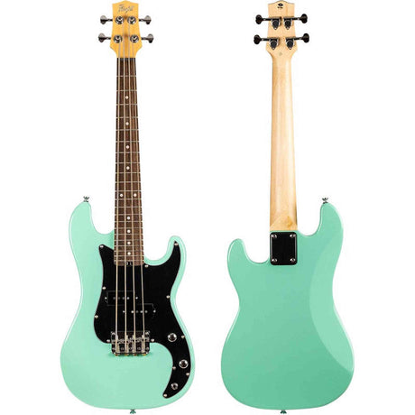 Flight Mini Bass Lite SFG Elektrische Mini Bas Ukulele Seafoam Green met Poplar Body en Alnico 5 Pickup