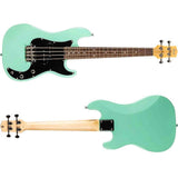 Flight Mini Bass Lite SFG Elektrische Mini Bas Ukulele Seafoam Green met Poplar Body en Alnico 5 Pickup