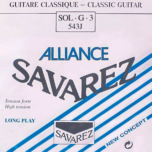 Savarez 543-J G-3 snaar, clear KF composite fiber, from 540-J set, hard tension