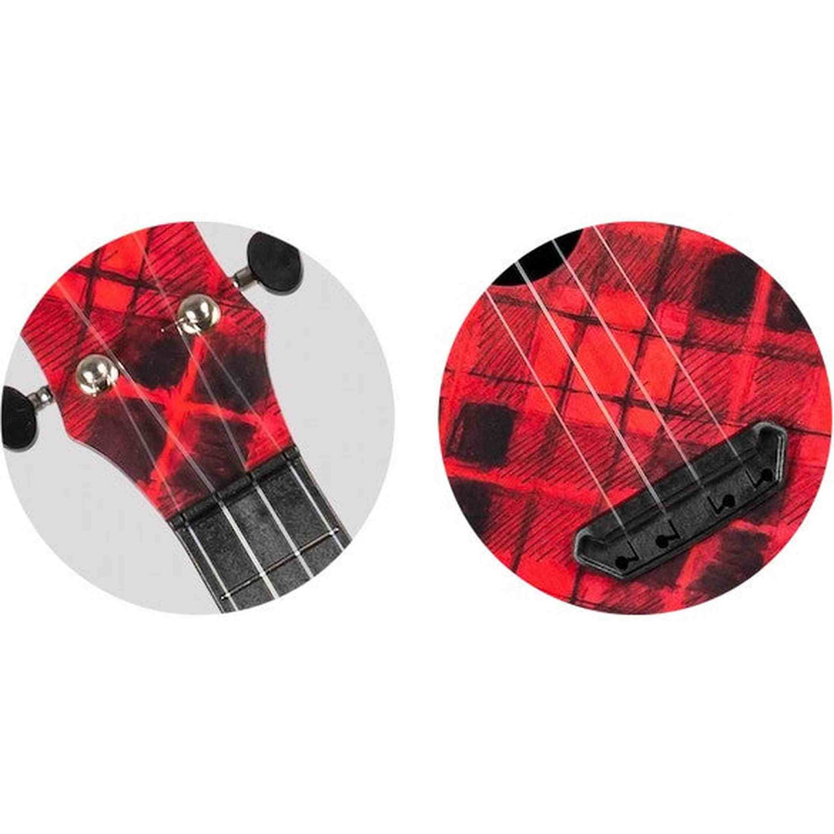 Flight UTS-40 PLAID Ultra Travel Soprano Ukulele met Polycarbonate Body en Fluorocarbon Snaren