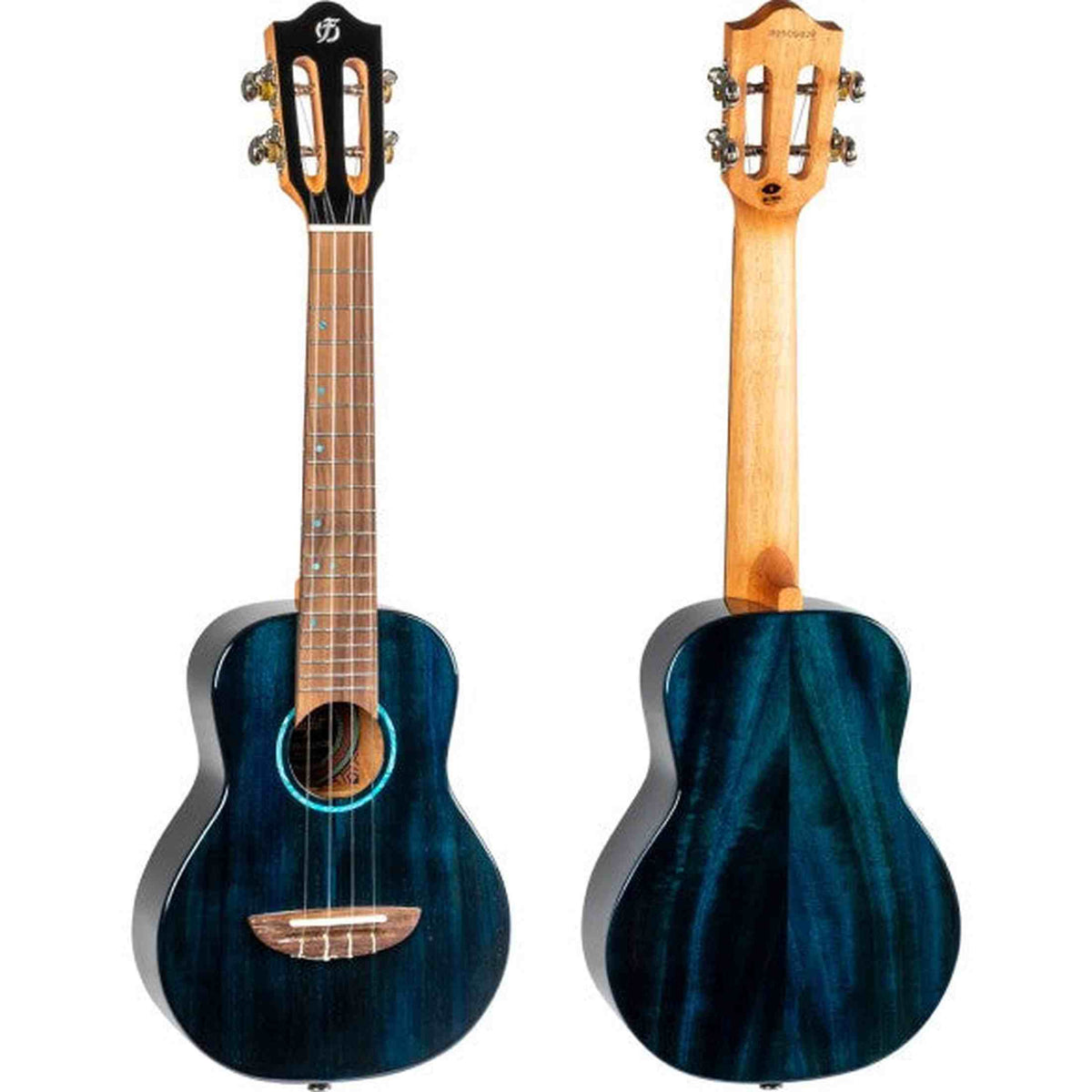 Flight Iris Tinta Concert TDB Ukulele met All Solid Mahogany Body, Ros ...