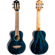 Flight Iris Tinta Concert TDB Ukulele met All Solid Mahogany Body, Rosewood Toets en Fluorocarbon Snaren, Transparent Blue