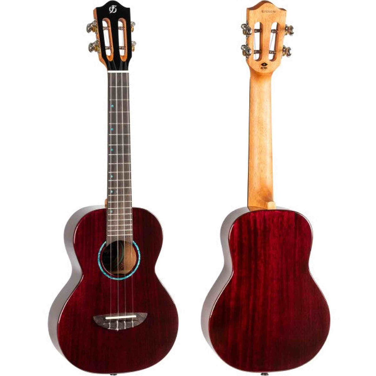Flight Iris Tinta Concert TPP Ukulele met All Solid Mahogany Body, Ros ...