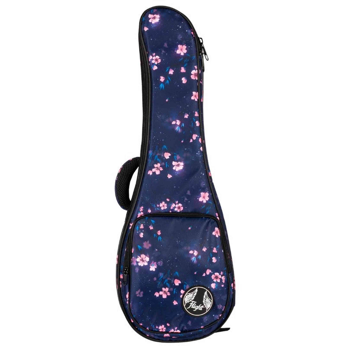 Flight FUB-C-SAKURA Gepolsterte Gigbag für Konzert-Ukulele mit Sakura-Design und Zubehörfach