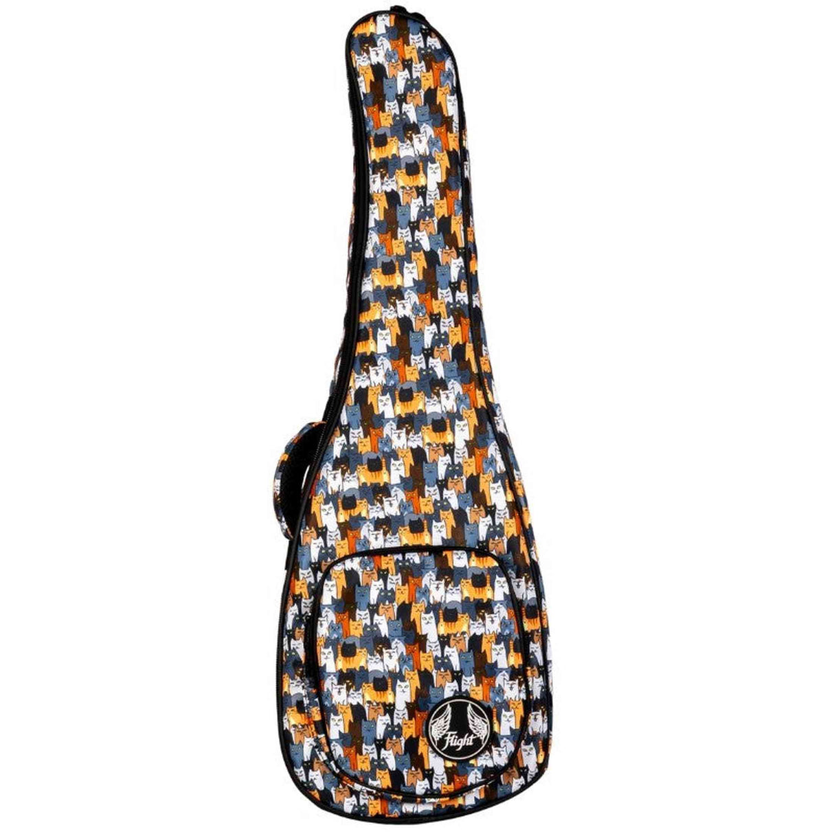 Flight FUB-T-CATS Gevoerde Gigbag voor Tenor Ukulele met Cats Design en Accessoirevak