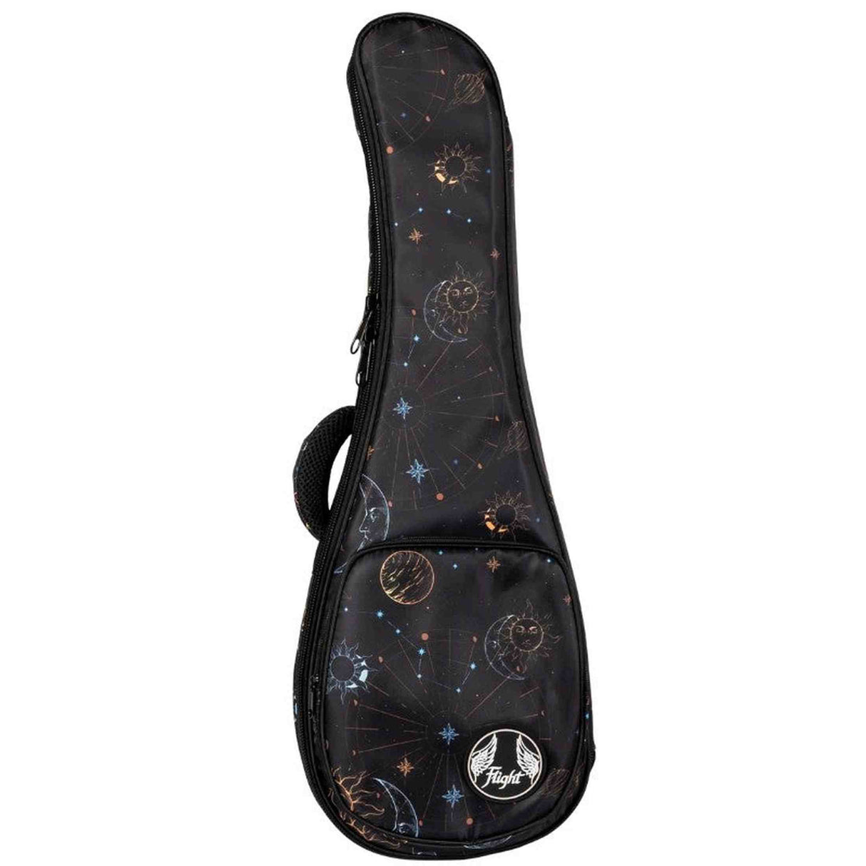 Flight FUB-S-GALAXY Gevoerde Gigbag voor Soprano Ukulele met Galaxy Design en Accessoirevak