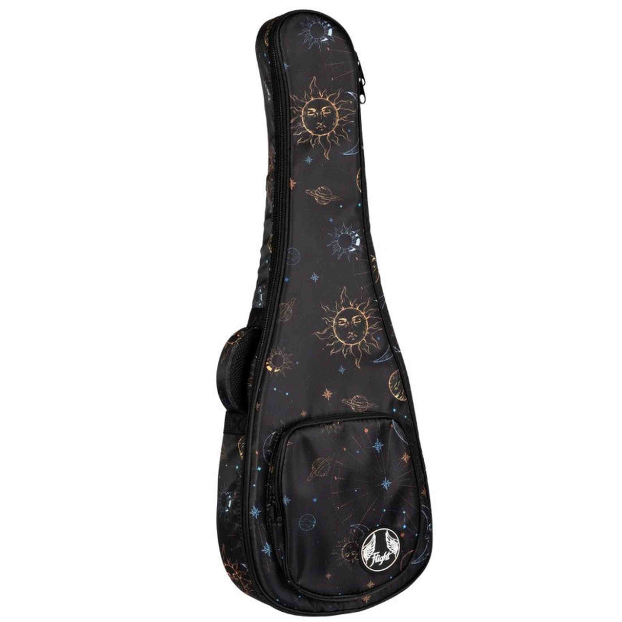 Flight FUB-B-GALAXY Gevoerde Gigbag voor Baritone Ukulele met Galaxy Design en Accessoirevak