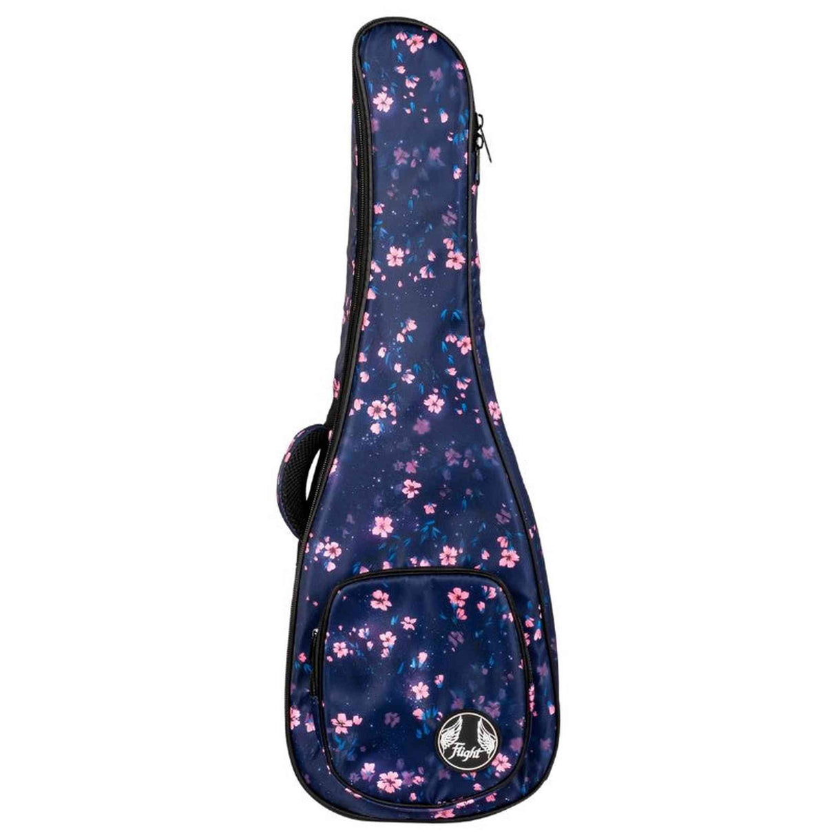 Flight FUB-B-SAKURA Gepolsterte Gigbag für Bariton-Ukulele mit Sakura-Design und Zubehörtasche