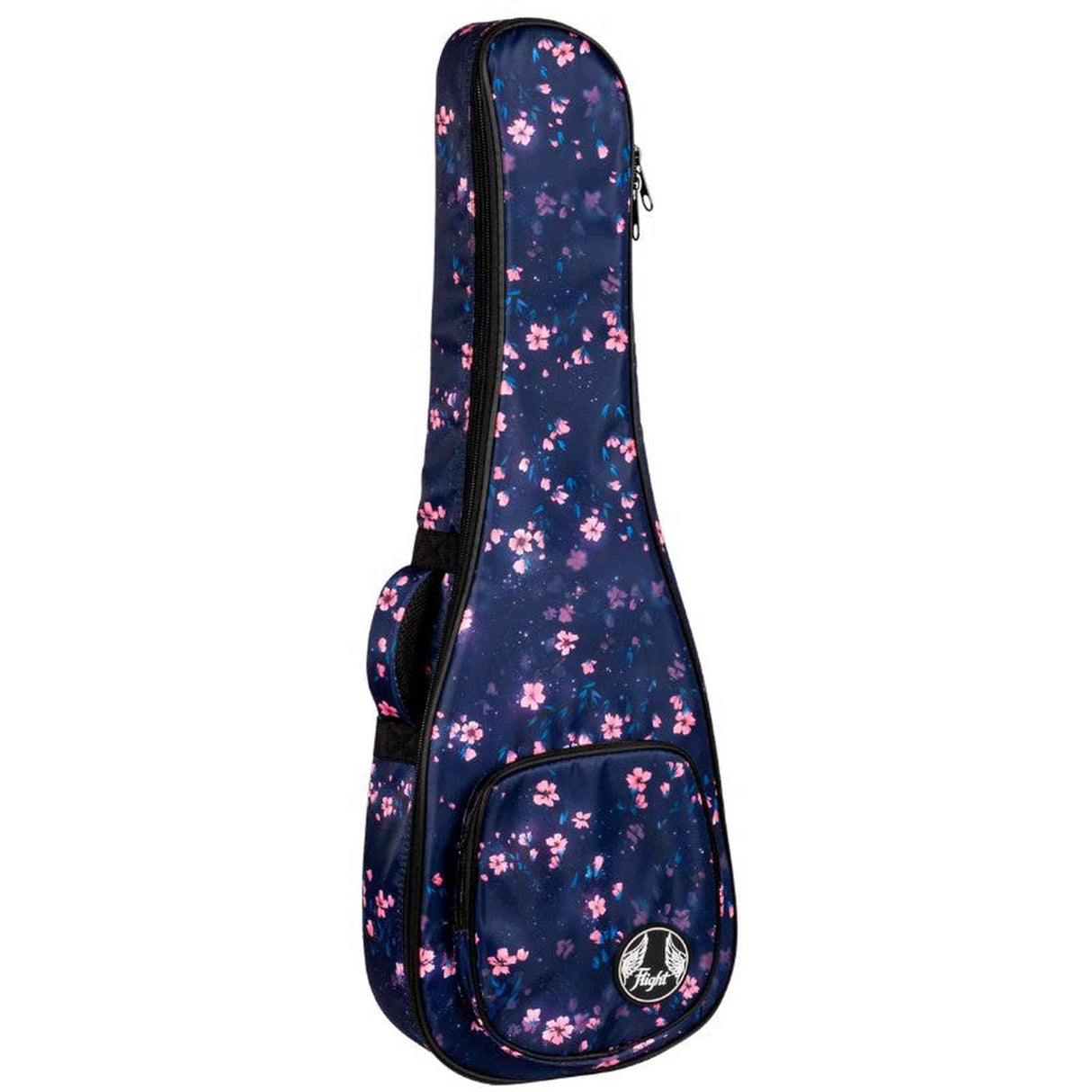Flight FUB-B-SAKURA Gepolsterte Gigbag für Bariton-Ukulele mit Sakura-Design und Zubehörtasche