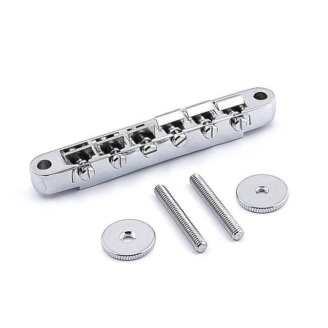 Boston B-160-C brug voor e-gitaar, "tune'o matic", chroom, stud spacing 73,5mm, stud diam 4mm, chroom