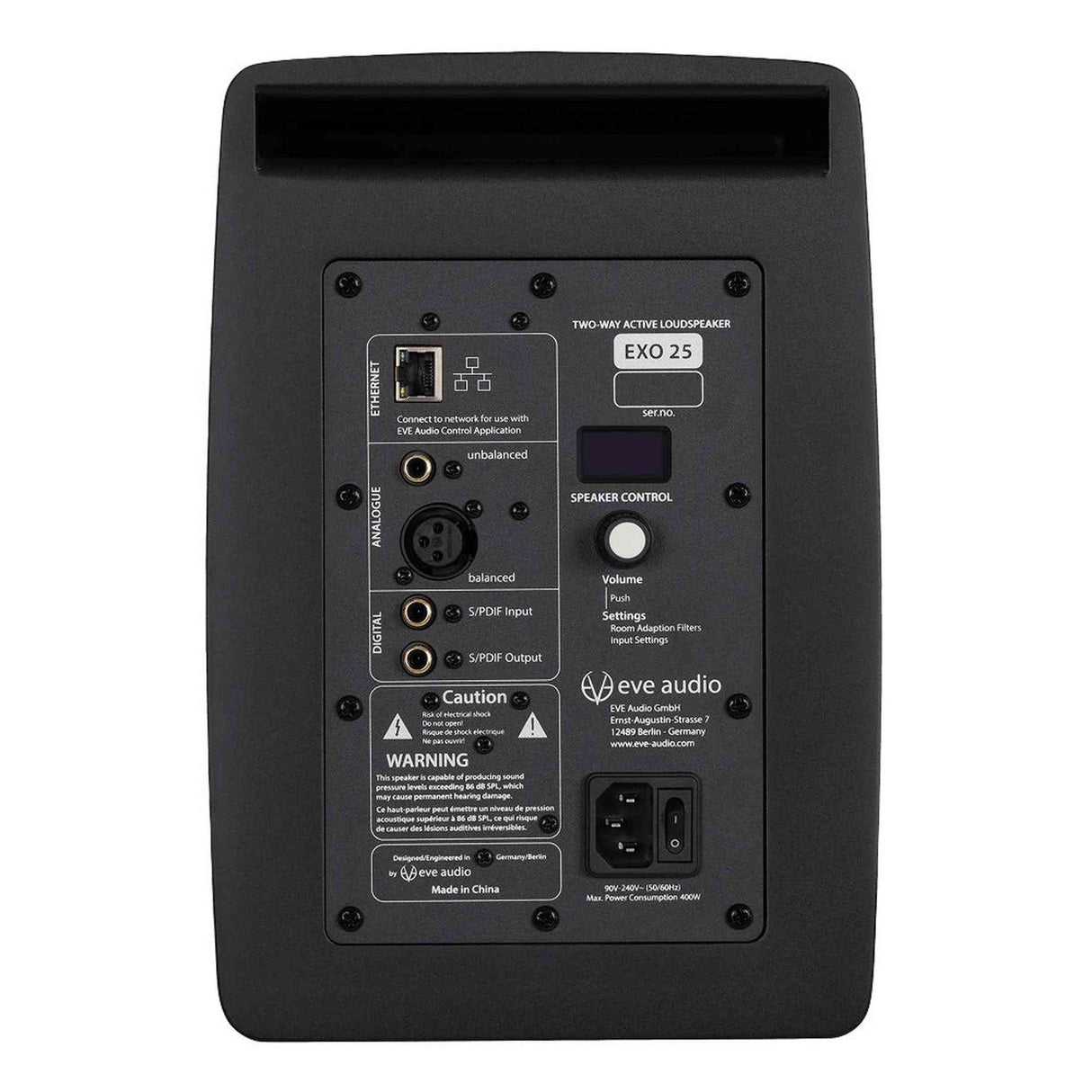 EVE Audio EXO 25 actieve 2-weg studiomonitor 5 inch 280W 44Hz-24kHz 110dB
