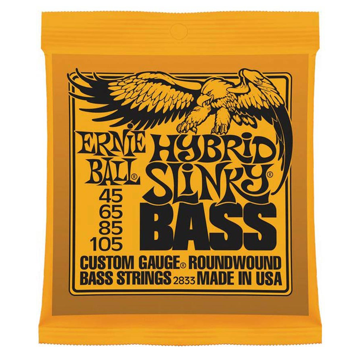 Ernie Ball EB-2833 snaren set bass, roundwound, longscale, hybrid slinky, 045-065-085-105