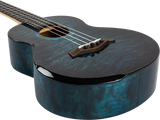 Flight A10QM A10 Volmassief Tenor Ukulele - Gequilte Esdoorn Blauw