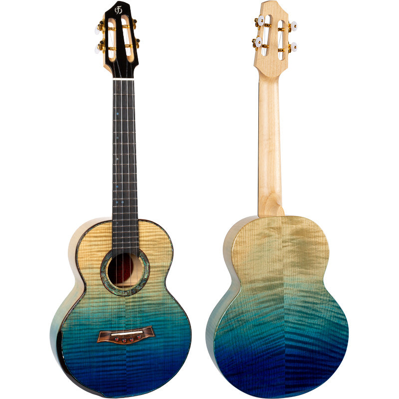 Flight A10FM A10 Volmassief Tenor Ukulele - Geflamde Esdoorn