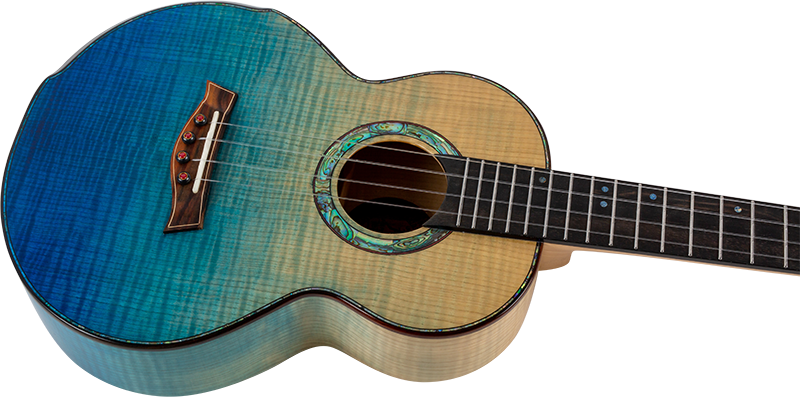 Flight A10FM A10 Volmassief Tenor Ukulele - Geflamde Esdoorn