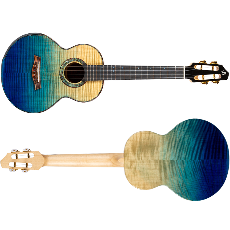 Flight A10FM A10 Volmassief Tenor Ukulele - Geflamde Esdoorn