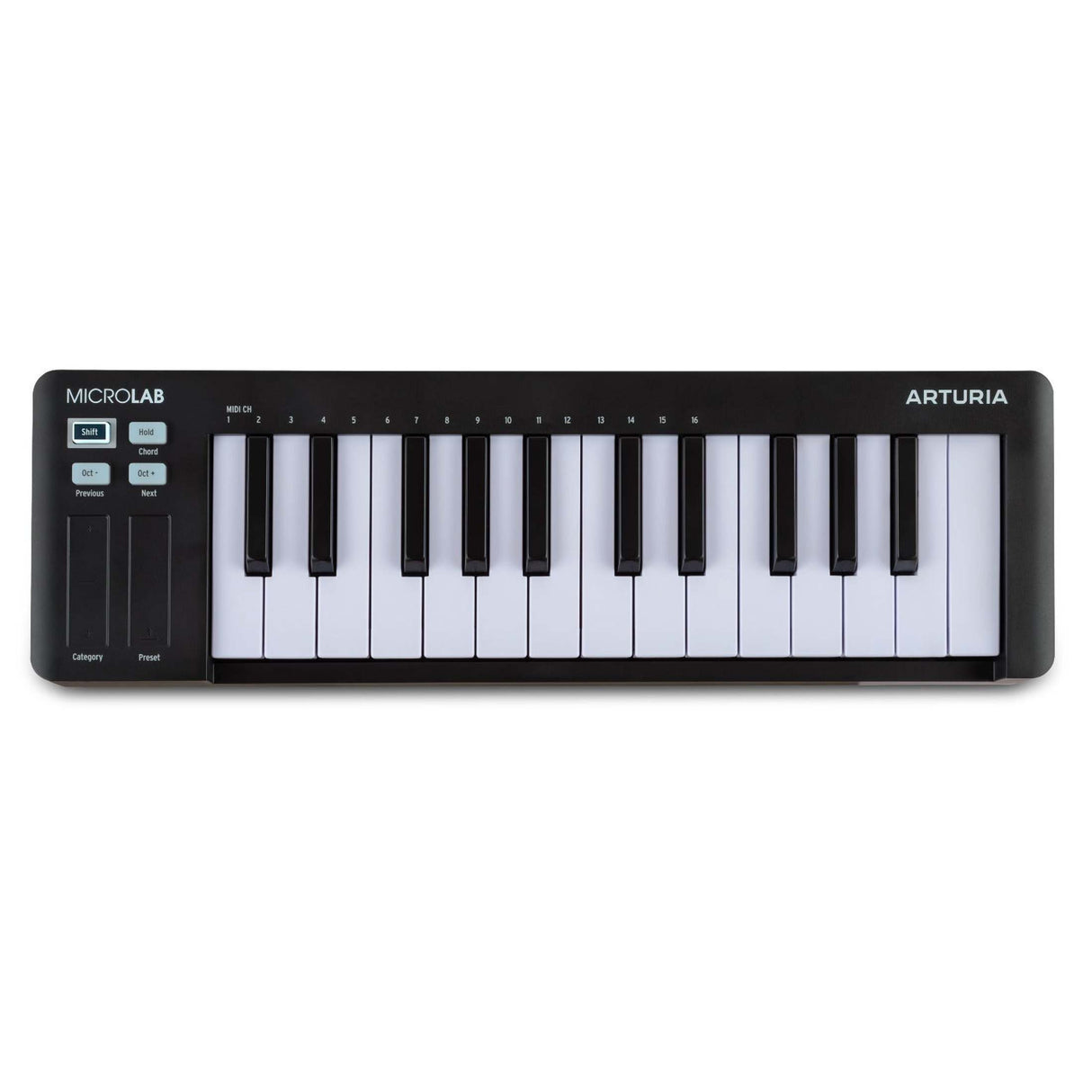 Arturia MicroLab mk3 Black – Compact USB/MIDI keyboard met 25 toetsen en touch-strips