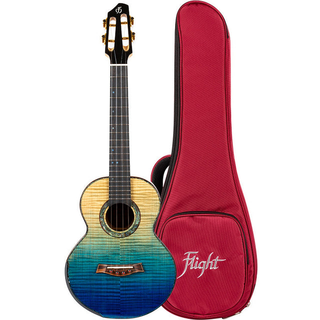 Flight ALMA10FM A10 Volmassief Tenor Ukulele - Geflamde Esdoorn