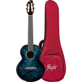 Flight ALMA10QM A10 Volmassief Tenor Ukulele - Gequilte Esdoorn Blauw