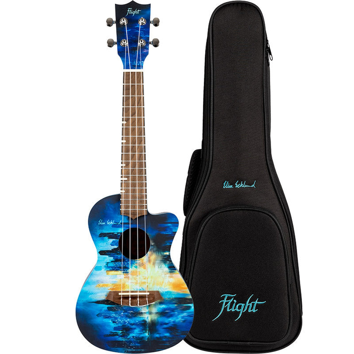 Flight ALMAUCEEC Elise Ecklund Signature Concert Ukulele - City