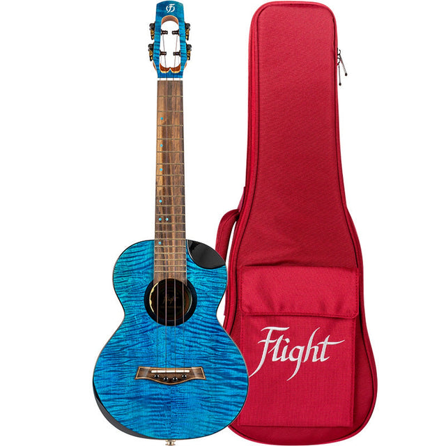 Flight ALMCOMTEQABL Comet Tenor Volmassief Electro Ukulele - Blauw