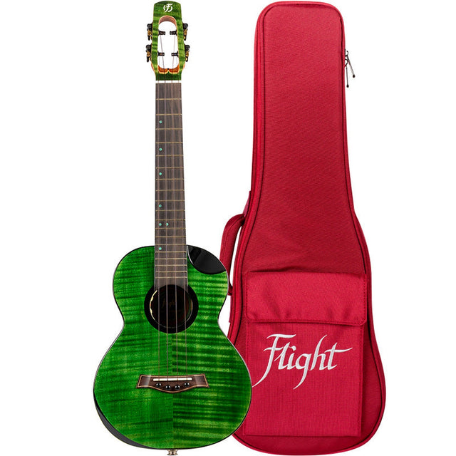 Flight ALMCOMTEQAGR Comet Tenor Volmassief Electro Ukulele - Groen