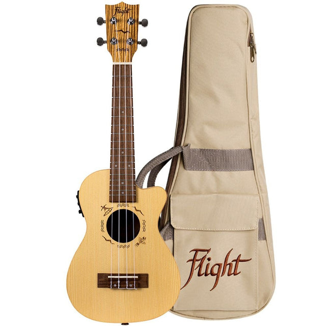 Flight ALMDUC328CEQ Flight DUC328CEQ Elec Concert Ukulele - Zeb B&S