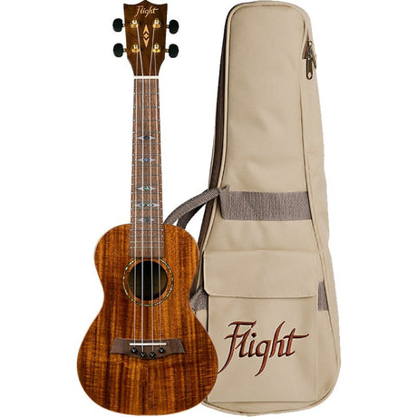 Flight ALMDUC445 DUC445 Concert Acacia Ukulele Met Tas