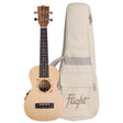 Flight ALMDUC525CEQ DUC525CEQ Concert Elektro Ukulele - Massieve Top Zebra