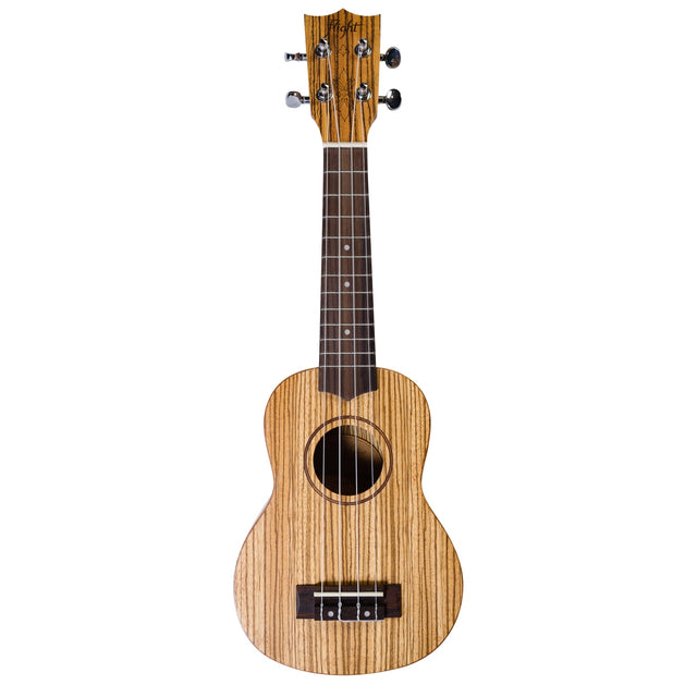 Flight ALMDUS322 DUS322 sopraan Ukulele - Zebrawood + Tas