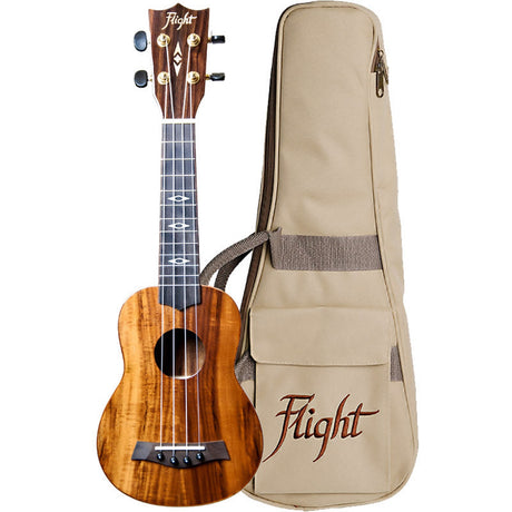 Flight ALMDUS445 DUS445 sopraan Acacia Ukulele Met Tas