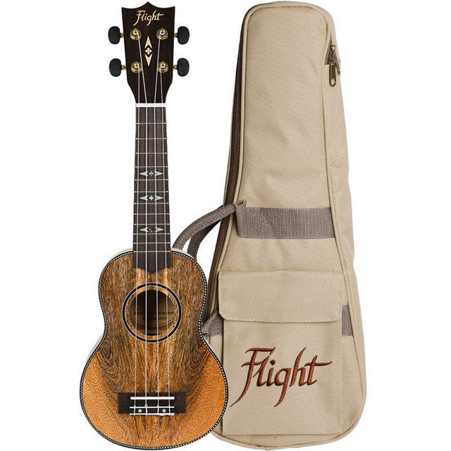 Flight ALMDUS450 DUS450 sopraan Ukulele Mango Met Tas