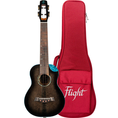 Flight ALMNIGCEQA Nighthawk Concert Elektro Ukulele - Zwarte Vlek