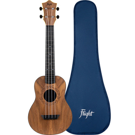 Flight ALMTUC50 TUC50 Travel Concert Ukulele - Walnoot