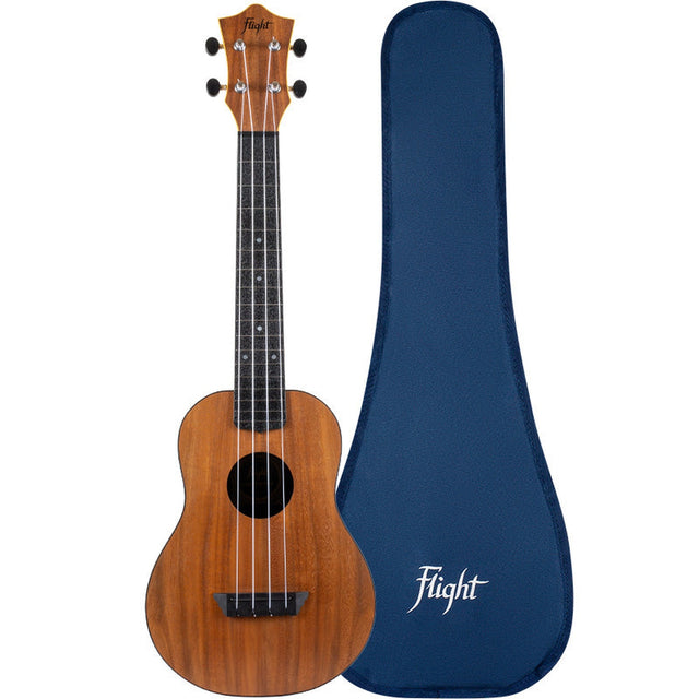 Flight ALMTUC55ACA TUC55 Travel Concert Ukulele - Acacia