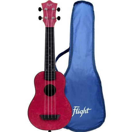 Flight ALMTUS65RUB TUS65 Shimmer Travel Uke - Robijn