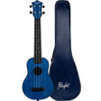 Flight ALMTUSL35DB TUSL35 Long Neck Travel Ukulele - Donkerblauw