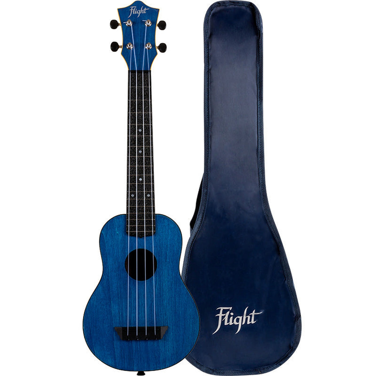 Flight ALMTUSL35DB TUSL35 Long Neck Travel Ukulele - Donkerblauw