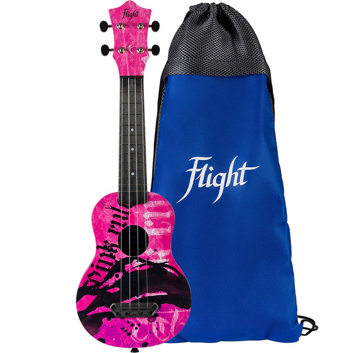 Flight ALMUTS40PNKR Ultra Travel sopraan Ukulele - Roze Regels