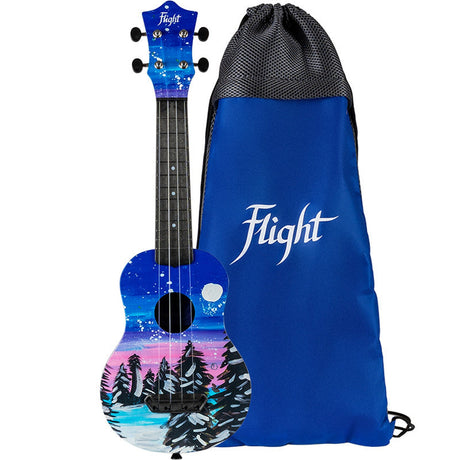 Flight ALMUTS42SNOW Ultra Travel sopraan Ukulele - Sneeuw