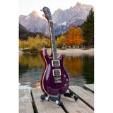 Flight Vanguard Transparent Purple – Elektrische Solidbody Tenor Ukulele met 2 Humbuckers