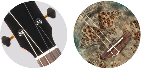 Flight Aviator Galaxy Baritone BL CE All Solid Poplar/Mango Cosmic Blue Elektro Akoestische Ukulele