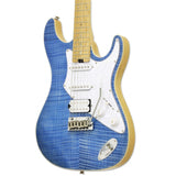 Aria 714-MK2 Hot Rod Collection Fullerton TQBL Turquoise Blauwe elektrische gitaar