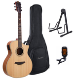 Bromo BAA4CE Appalachian Series Gitaarset – Hillside Auditorium Cutaway met Preamp, Gigbag, Standaard en Tuner