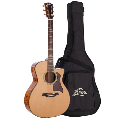 Bromo BAN2CE Danali Series Grand Auditorium Massief Bovenblad Akoestische Gitaar polyurethaan Hoogglans met Tas