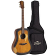 Bromo BAR1H/HS Rocky Mountain Series Dreadnought All Solid Akoestische Gitaar historic sunburst Satijn met Tas
